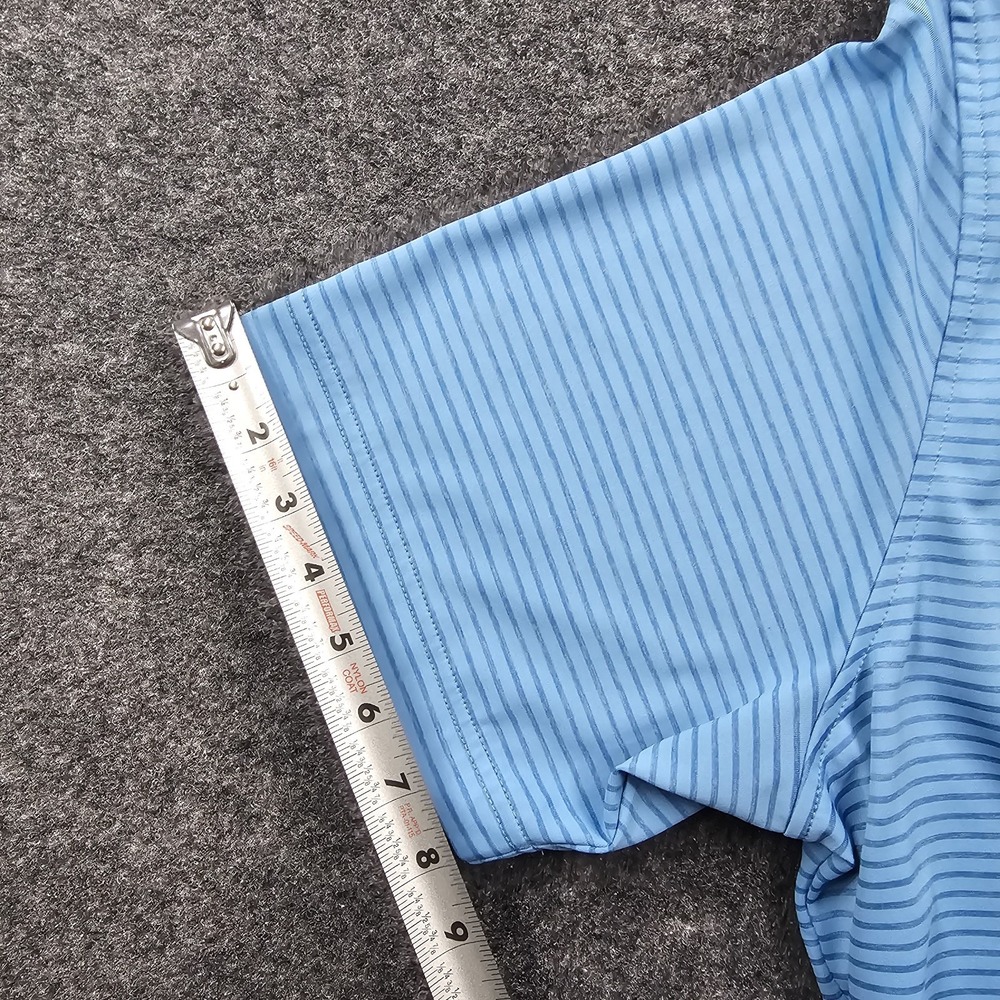 Walter Hagen Essentials Golf Polo Shirt Mens XXL Blue Striped Short Sleeve - Picture 7 of 8